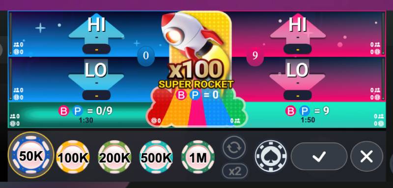 Rocket Hilo Baccarat Rikbet - Trò Chơi Lạ Nhưng Hay 4 Các loại cược trong Rocket Hilo Baccarat