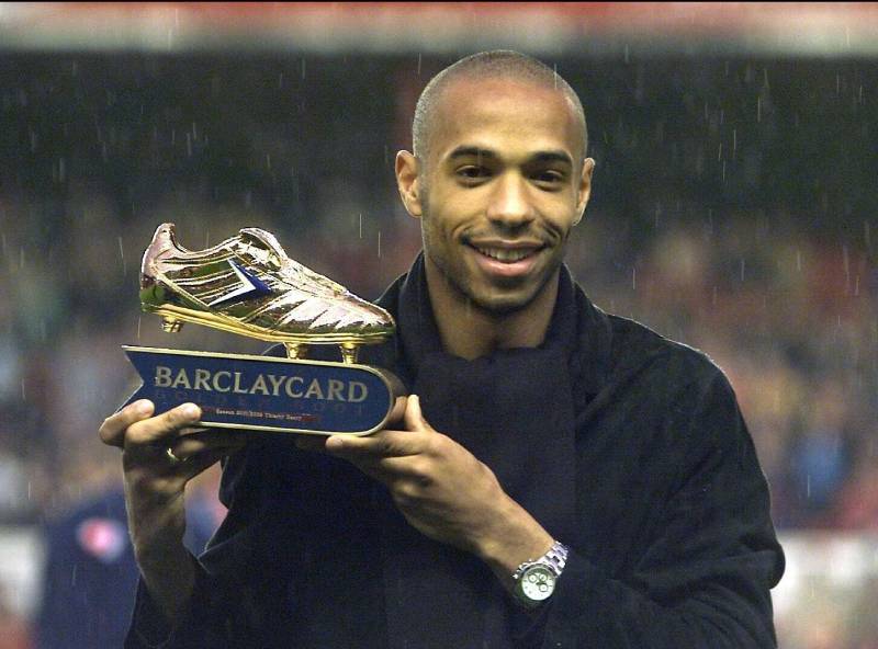 Top 5 Cầu Thủ Giành Nhiều Chiếc Giày Vàng Châu Âu Nhất 4 Thierry Henry gold shoes